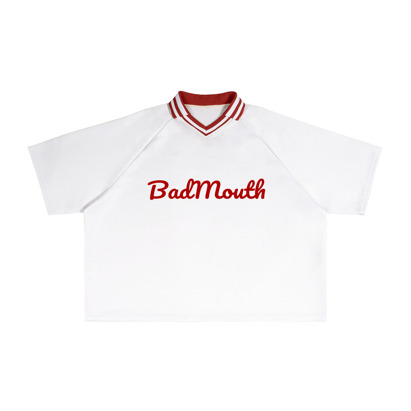 Contrast Lapel Collar Boxy T-Shirt