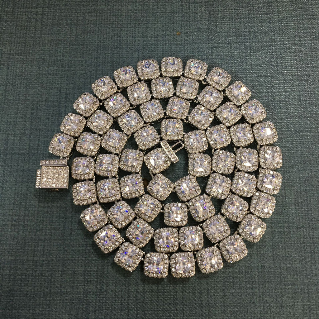 Iced Out Tennis Chain Cubic Zirconia CZ Hip Hop Necklace