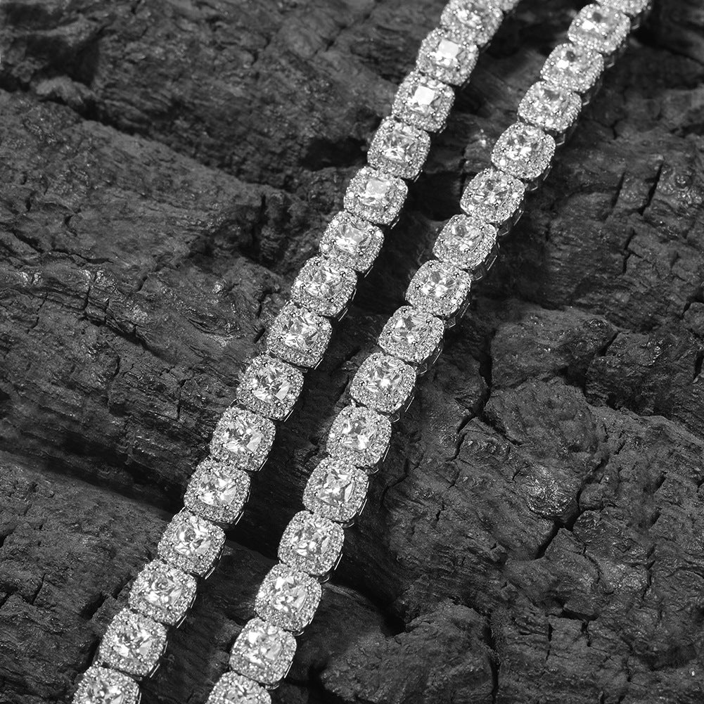 Iced Out Tennis Chain Cubic Zirconia CZ Hip Hop Necklace