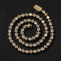 Star zircon tennis chain necklace