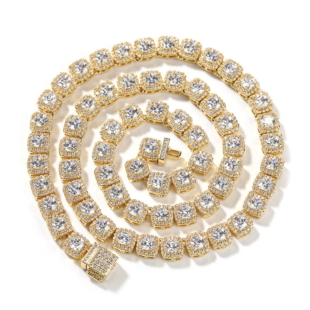 Iced Out Tennis Chain Cubic Zirconia CZ Hip Hop Necklace