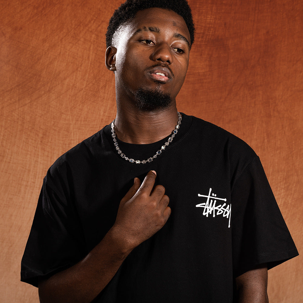 6mm blue colored gemstone bracelet with diamonds