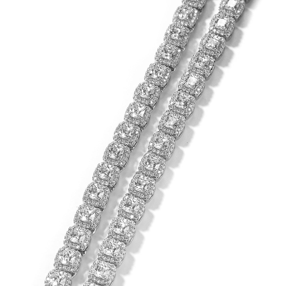 Iced Out Tennis Chain Cubic Zirconia CZ Hip Hop Necklace