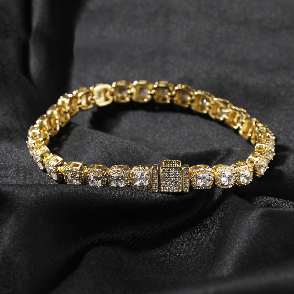 Iced Out Tennis Chain Cubic Zirconia CZ Hip Hop Necklace