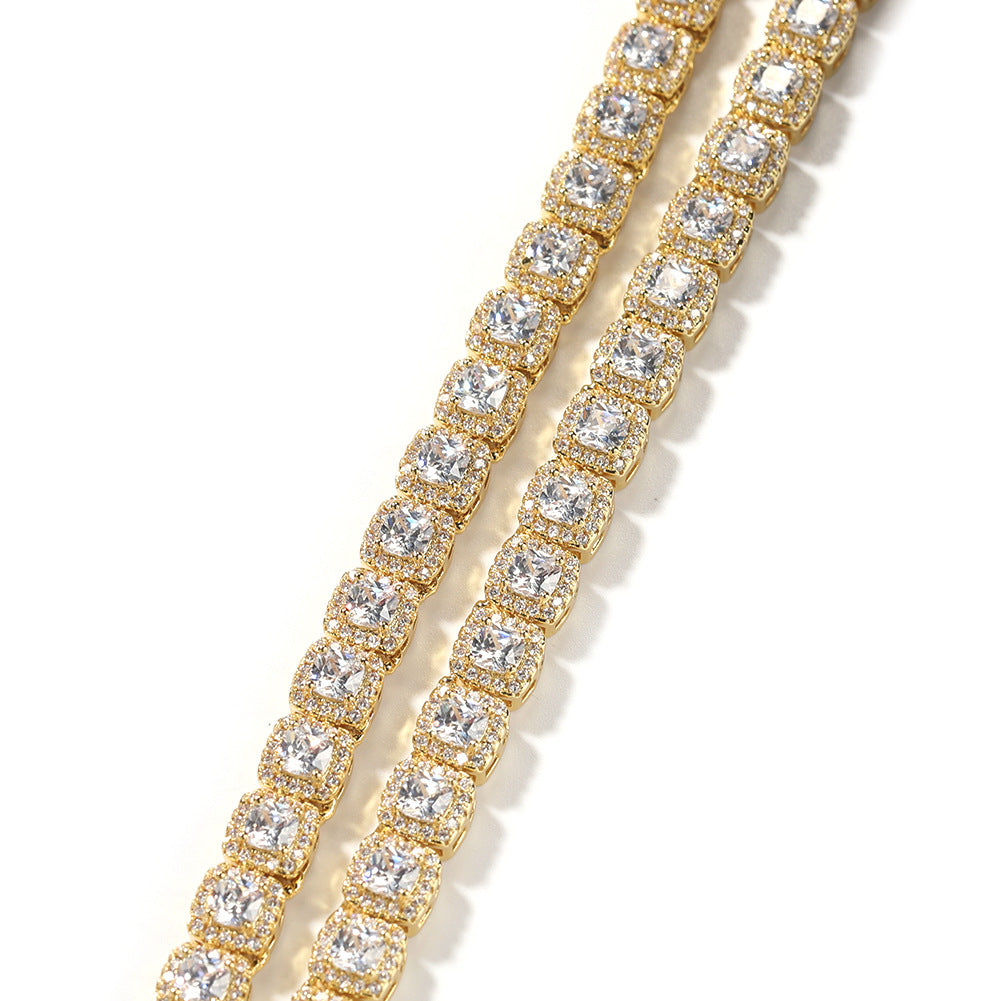 Iced Out Tennis Chain Cubic Zirconia CZ Hip Hop Necklace