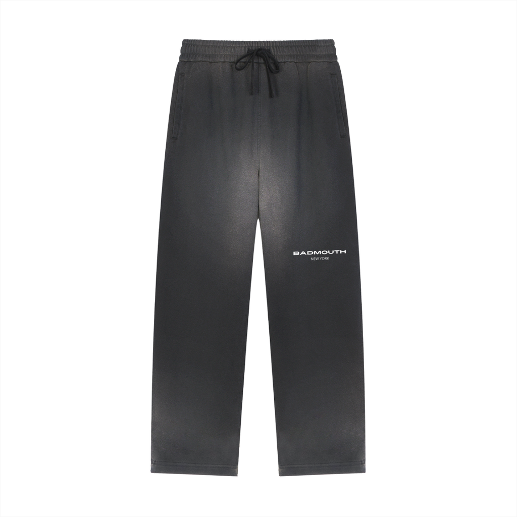 Sun Fade Raw Edge Straight-Leg Sweatpants