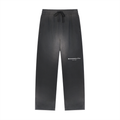 Sun Fade Raw Edge Straight-Leg Sweatpants