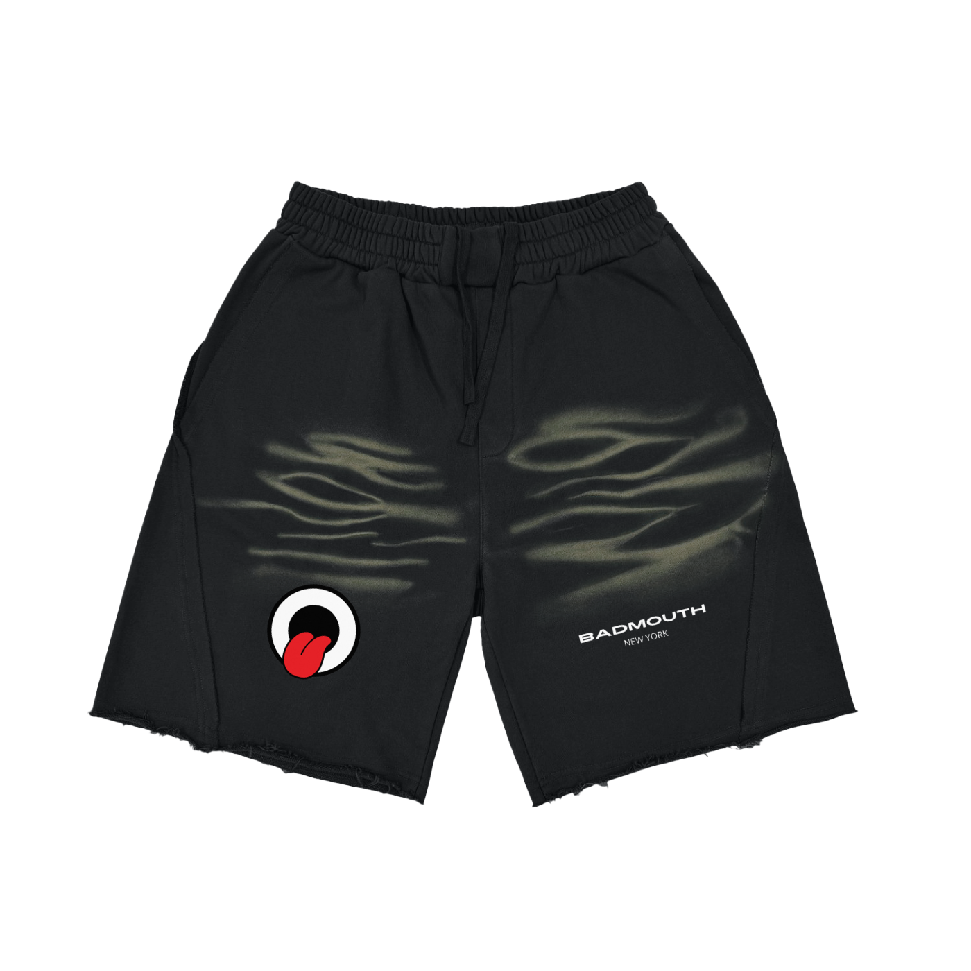 Vintage Washed Tiger Stripes Short Pants