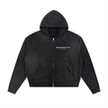 Black hoodie with badmouth branding on a white background